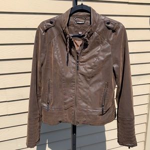 J2 brown moto jacket size XL